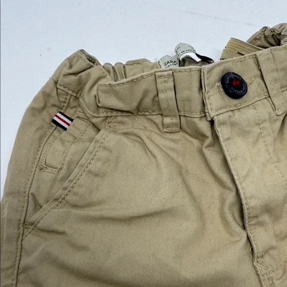 Zara Boys Kids Tan Pants zipper and pockets size 3/4 adjustable waist - Picture 3 of 11